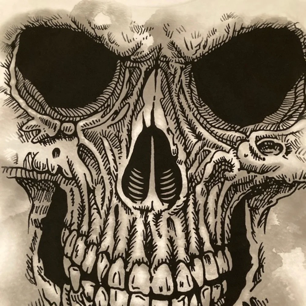 Skull T-shirt Men’s 2X (50-52). White NEW Halloween - Picture 2 of 10